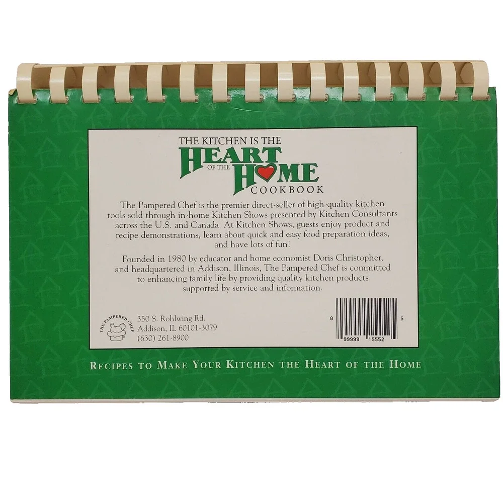 Pampered Chef Y2K The Kitchen Is The Heart Of The Home Cookbook Cooking Book 90s